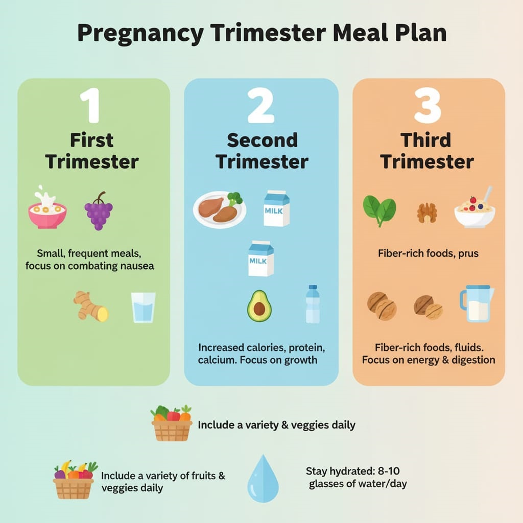 Pregnancy Trimester Meal Plan Infographic