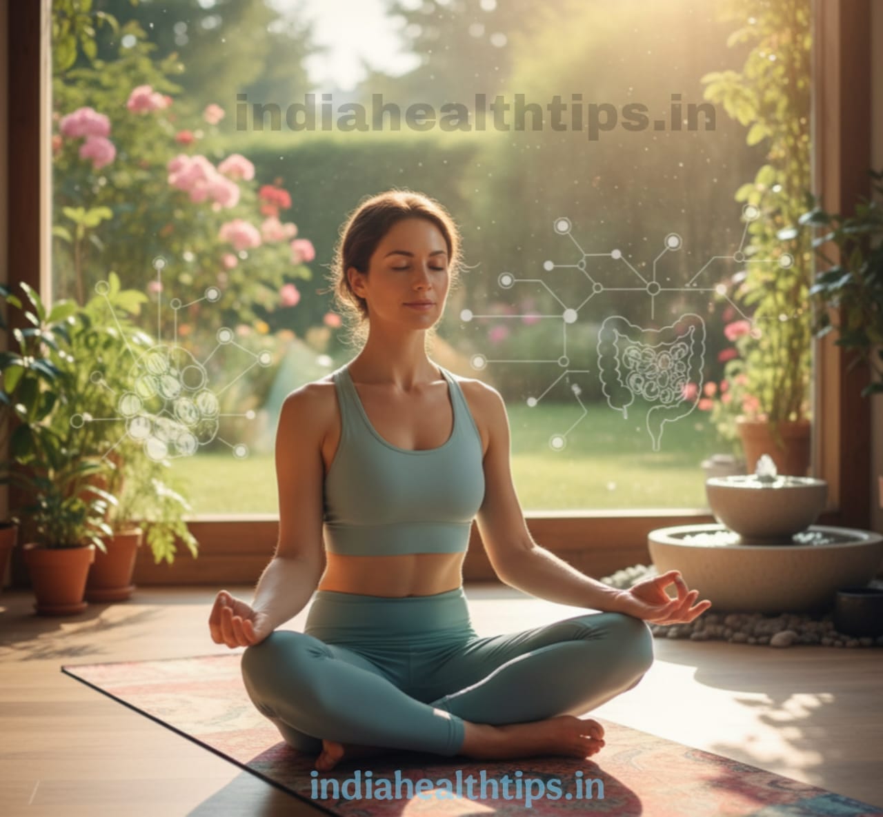 Person doing yoga and meditation, healthy lifestyle concept