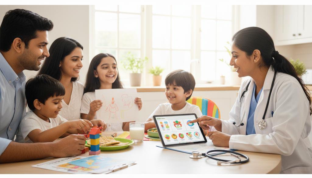 Doctor consulting about child health