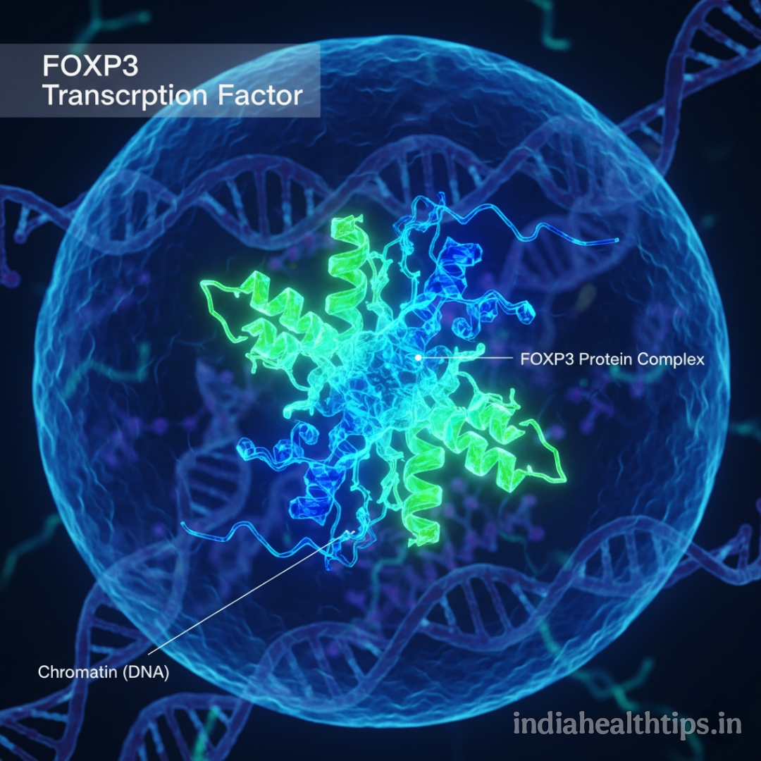 FOXP3 molecular structure inside Treg cell